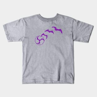 Bat Mitsudomoe purple Kids T-Shirt